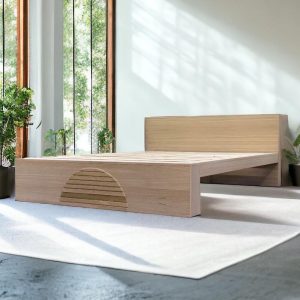 Simple Platform Bed Reclaimed Furniture - Customized Bed Frame Gift for Wife - Bed Frame King Apartment Decor - Wooden Frame New Home Gift