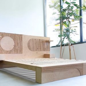 Personalized Twin Bed Frame King - "The Bauhausser" Queen Bed Frames for Bedroom Decor - Solid Wooden Frame Housewarming Gift - Custom Bed