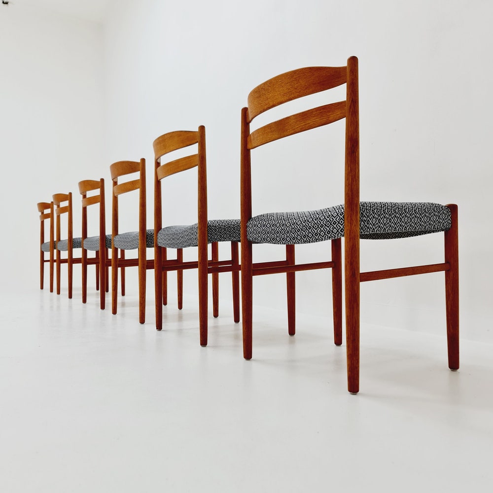 Swedish teak dining chairs by Carl Ekström for Albin Johansson 1960s, set of 6 - Image 5