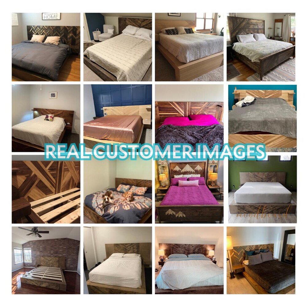 Custom Platform Bed Frame for Apartment Decor - "Eero" White Oak Wooden Bed Frame for Anniversary Gift - King Bed Frame Reclaimed Furniture - Image 11