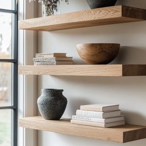 Oak Shelf, White Oak Floating Shelf, Oak Wall Shelf, Light Wood Floating Shelf, Oak Shelf, Oak Floating Shelf, Oak Bookshelf