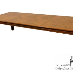 DREXEL FURNITURE Passage Collection Bookmatched Walnut Contemporary Asian Inspired 82" Dining Table 965-342