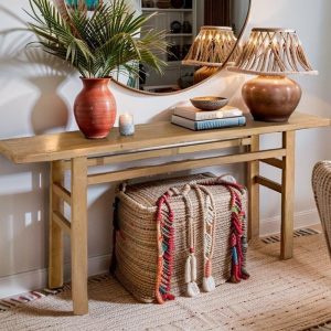 Custom Rustic Console Table,Handcrafted Reclaimed Chesnut Farmhouse Table,Solid Sofa Foyer Dresser Entry Table/Desk,Country Style House Gift