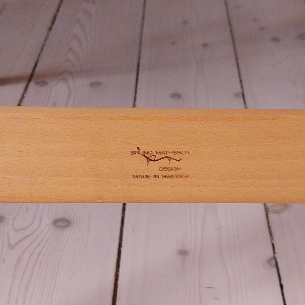 Bruno Mathsson chair, Scandinavian lounge chair wooden mid century accent chair sculptural, swedish livingroom furniture, mcm armchair vowen - Image 6