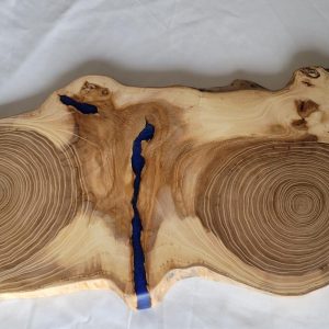 Natural Oak Wood Charcuterie Board - Custom Resin Charcuterie Board, Ocean Resin Premium Cutting Board, Personalized Epoxy Cutting Board
