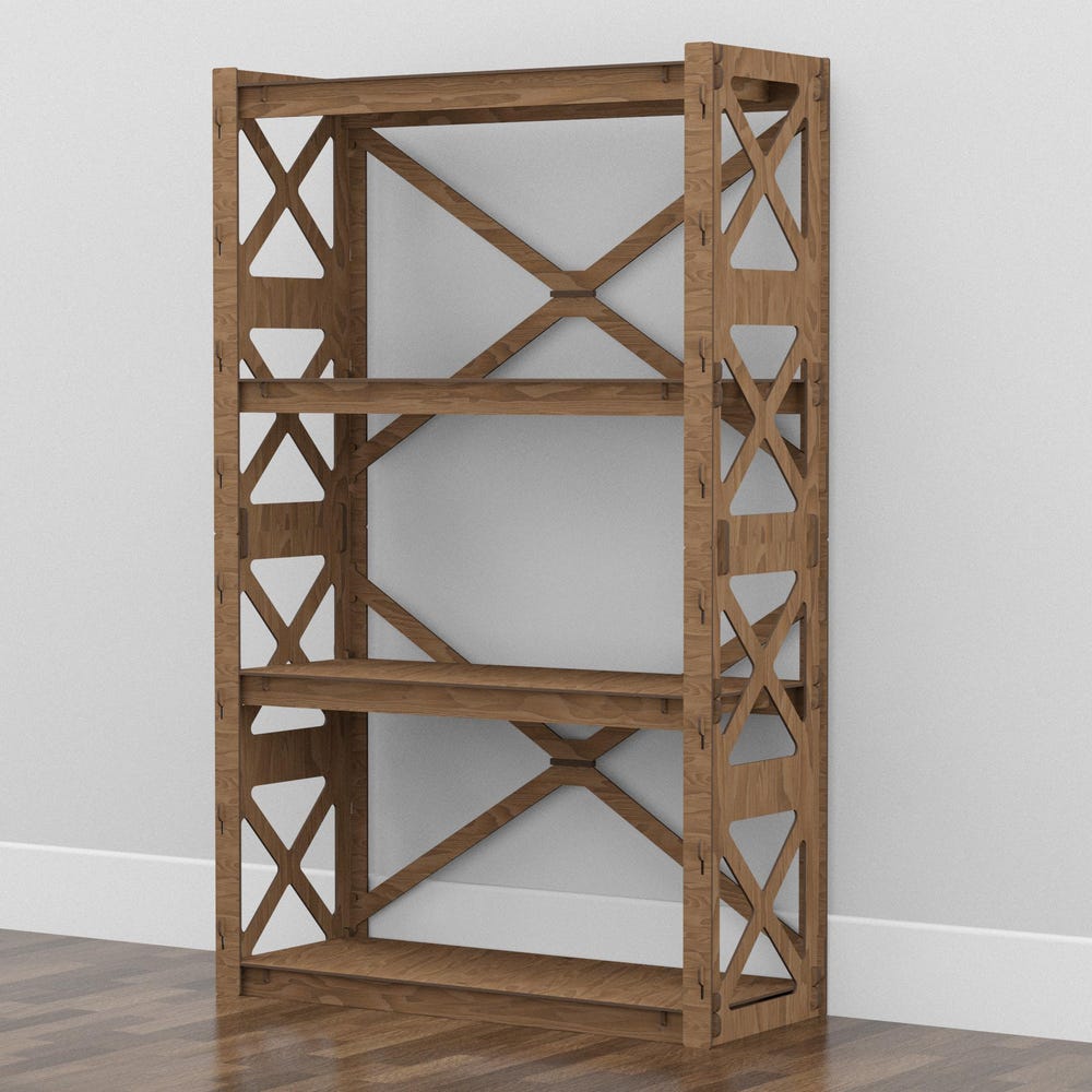 Bookcase for Flowers, Bookshelf, Etagere, Housewarming gift (59"h 12"d) Hexagonica - Image 9