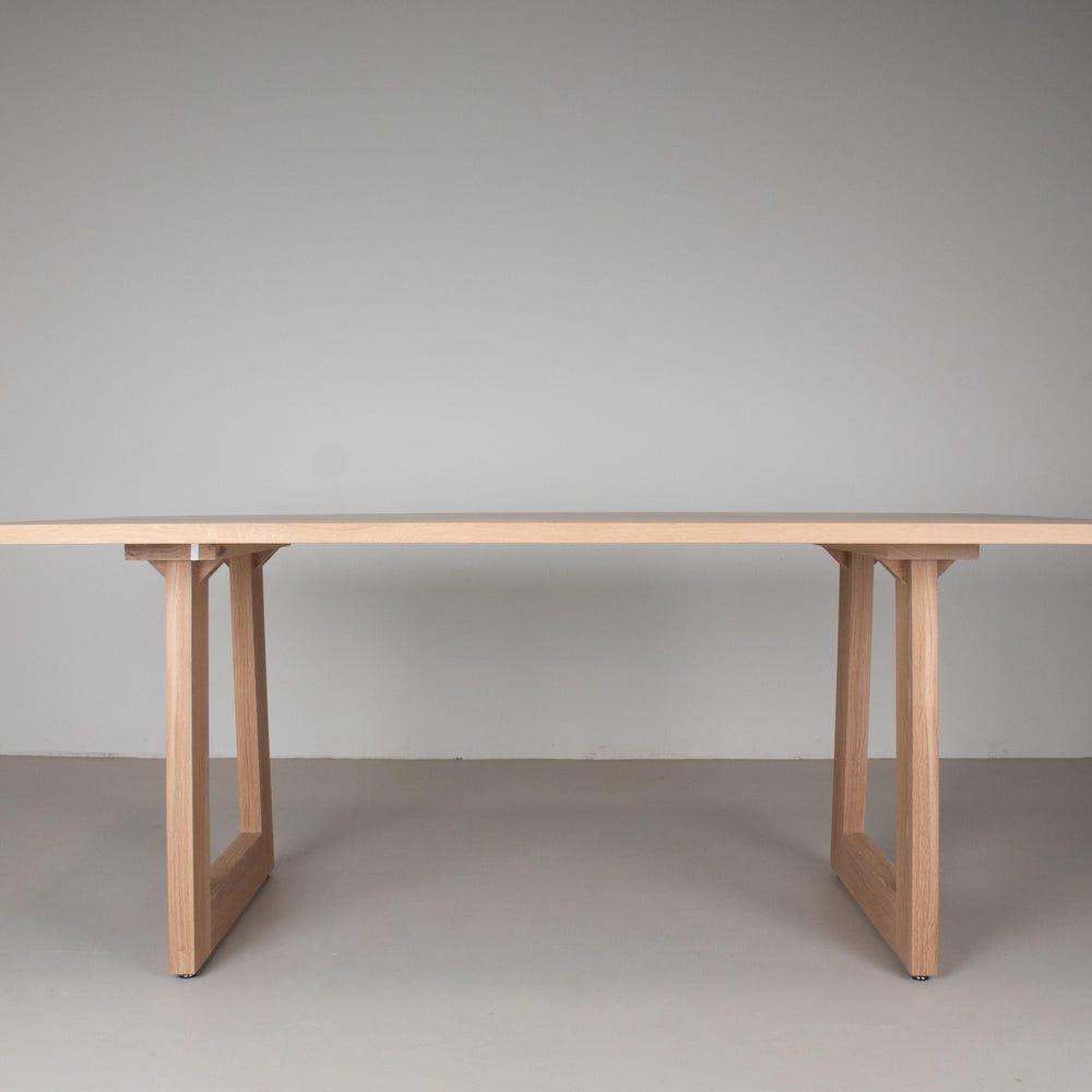 White Oak Dining Table, Custom Oak Kitchen Table, Modern Oak Table, Oak Table Top, Oak Dining Room Tables, Solid Oak Dining Table - Image 3