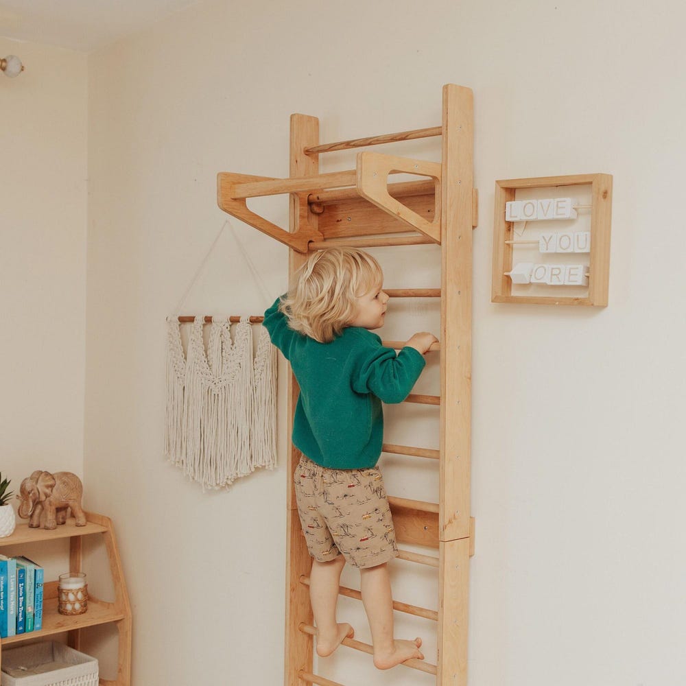 Swedish Ladder with Slide and Art Table for Indoor Toddler Play Gym, Christmas kids gift - Image 3