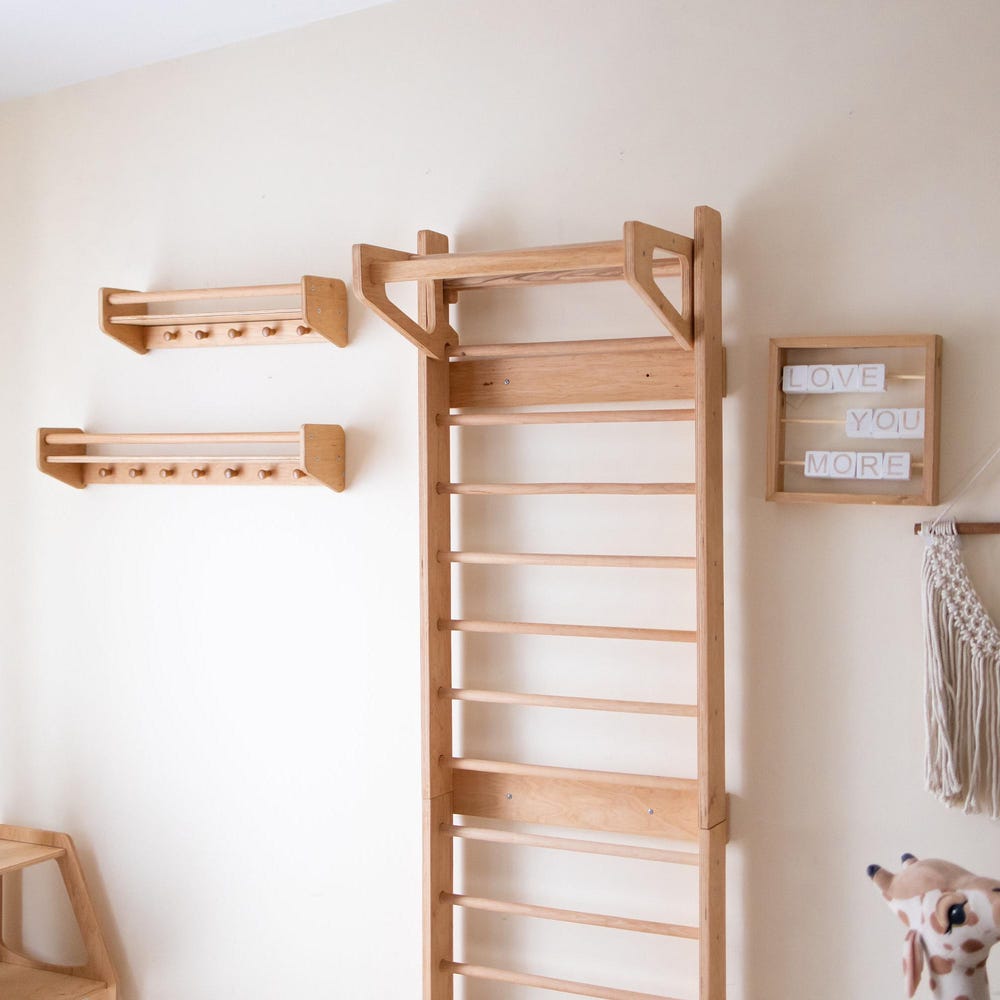 Swedish Ladder with Slide and Art Table for Indoor Toddler Play Gym, Christmas kids gift - Image 9