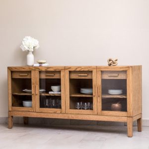 Novak Oak Sideboard, Handcrafted Credenza Buffet