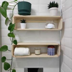 Free shipping | bathroom organizer | Floating Wooden Box Rack | Bathroom Shelf Organizer | Wall Decor Storage | display shelf