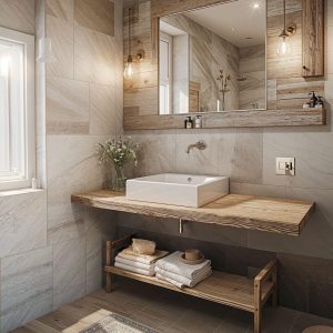 Solid Rustic Bathroom Vanity - Custom Handcrafted Farmhouse Small Live Edge Reclaimed and Barn Wood Vanities - Unique Design- Home Decor