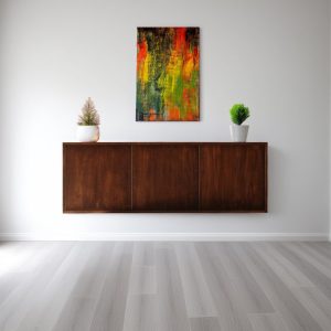 Wooden Floating Credenza, Solid Wood Credenza, Floating Cabinets, Walnut Credenza, Walnut Cabinets, Hardwood Cabinets, Handcrafted Cabinets