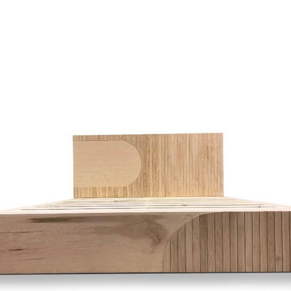 Custom Platform Bed Frame for Apartment Decor - "Eero" White Oak Wooden Bed Frame for Anniversary Gift - King Bed Frame Reclaimed Furniture - Image 4