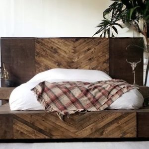 Platform Bed Frame for Room Decor - The Buck Wooden Bed Frame - Custom Bed Frame Handmade Furniture - King Bed Frame for Farmhouse Decor