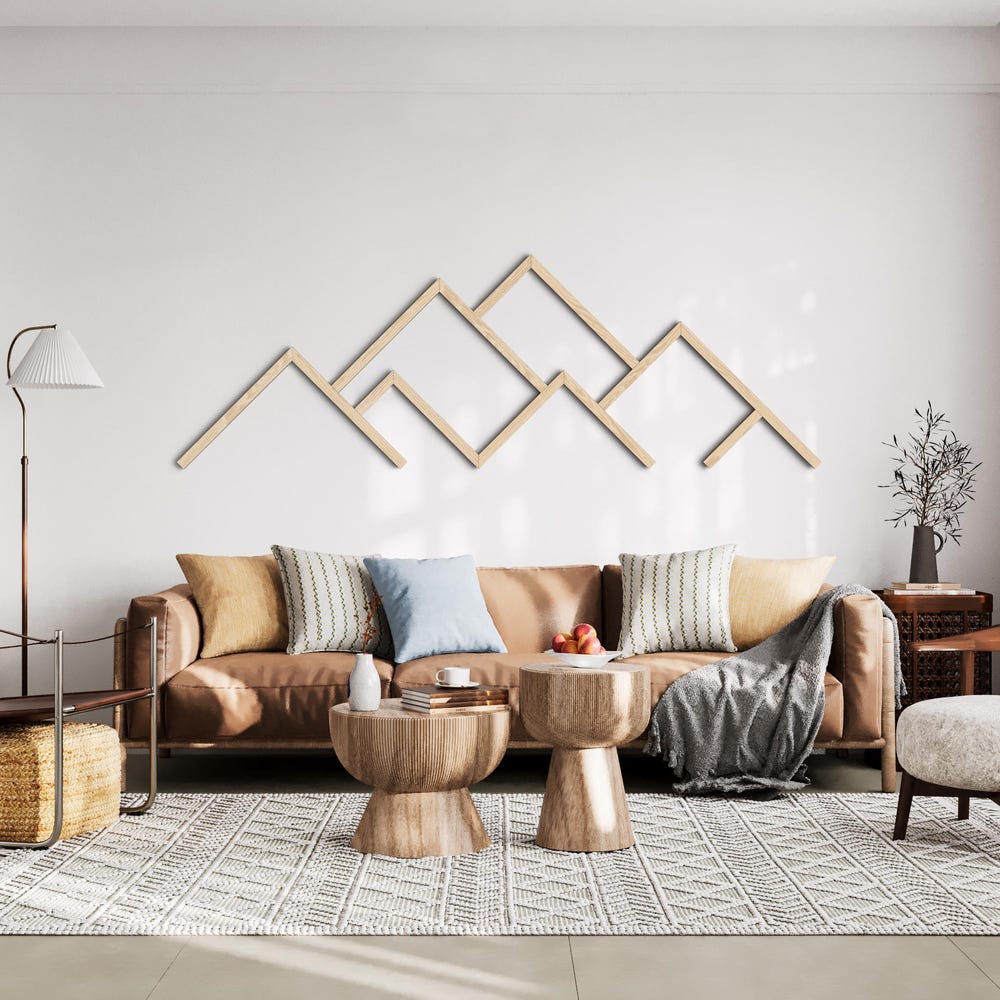 Mountains Wall Art | Modern Wood Wall Art | Minimalist Mountains Wall Art | Home Decor | Mountains line art | Extra Large Wall Art - Image 5