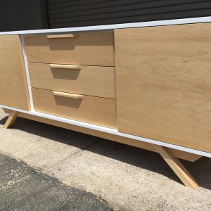72" Bespoke Statement Credenza -  2 Doors, 3 Drawers - Two Toned