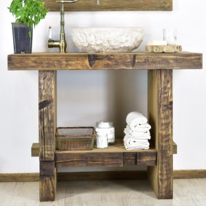 Bathroom Sink Vanity Table Medieval Wooden Vanity Handmade Reclaimed Vintage Wood Live Edge Vanities Sink Farmhouse Wooden Decor Gift for He