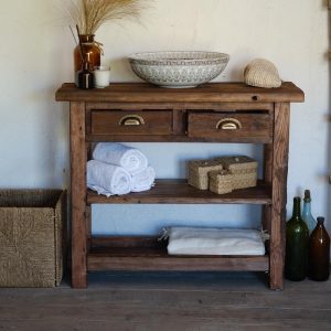 Handmade Rustic Barnwood Bathroom Vanity with Reclaimed Wood, Custom Wooden Bathroom Vanity Sink, Handcrafted Single Sink Vanity, Great Gift