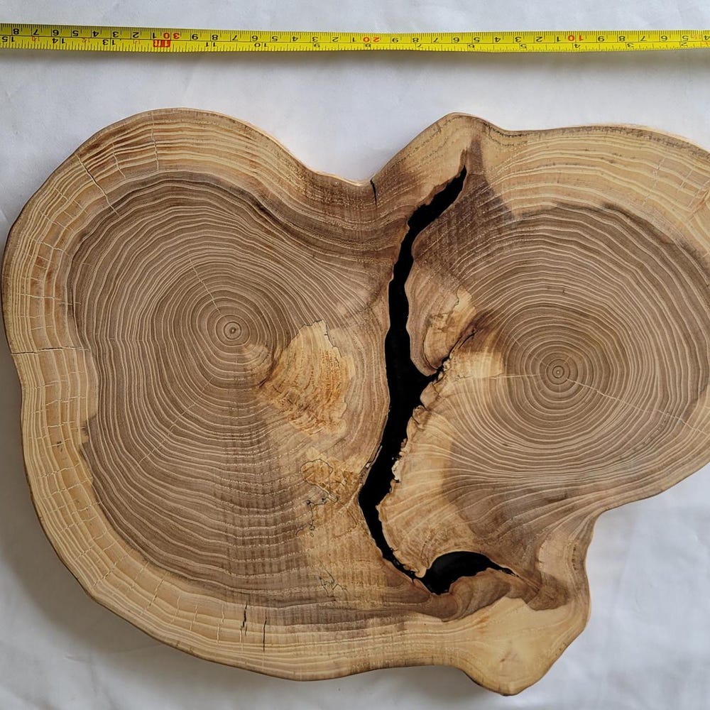 Handcrafted Natural Charcuterie Board with Epoxy Feature - Image 3