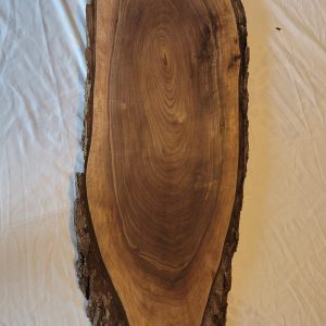 Exquisite Walnut Charcuterie Board / Centerpiece - Oval Live Edge with Bark, 54"x14"
