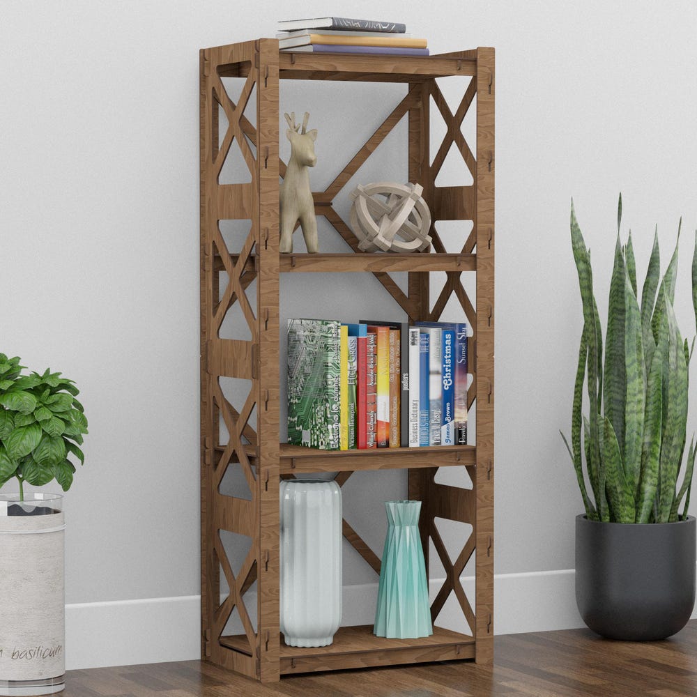 Bookcase for Flowers, Bookshelf, Etagere, Housewarming gift (59"h 12"d) Hexagonica - Image 2