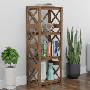 Bookcase for Flowers, Bookshelf, Etagere, Housewarming gift (59"h 12"d) Hexagonica