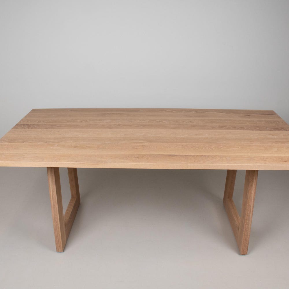 White Oak Dining Table, Custom Oak Kitchen Table, Modern Oak Table, Oak Table Top, Oak Dining Room Tables, Solid Oak Dining Table - Image 2