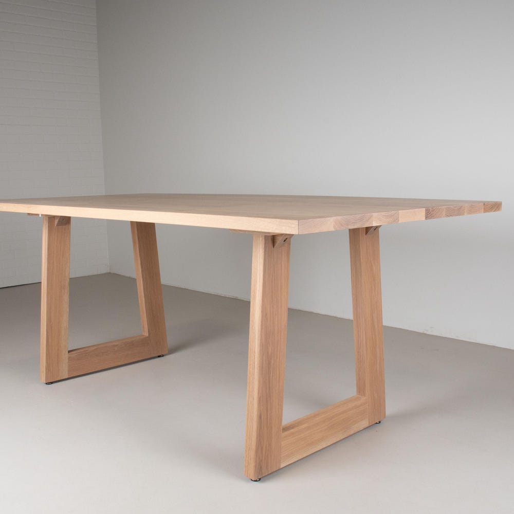 White Oak Dining Table, Custom Oak Kitchen Table, Modern Oak Table, Oak Table Top, Oak Dining Room Tables, Solid Oak Dining Table - Image 4