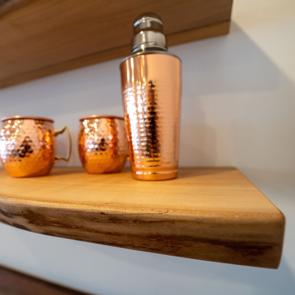 Rustic Live Edge Floating Shelf | Pantry shelf | Bathroom & Kitchen Shelf | Book Shelf | Wood Shelf Shelf | Maple - Image 3