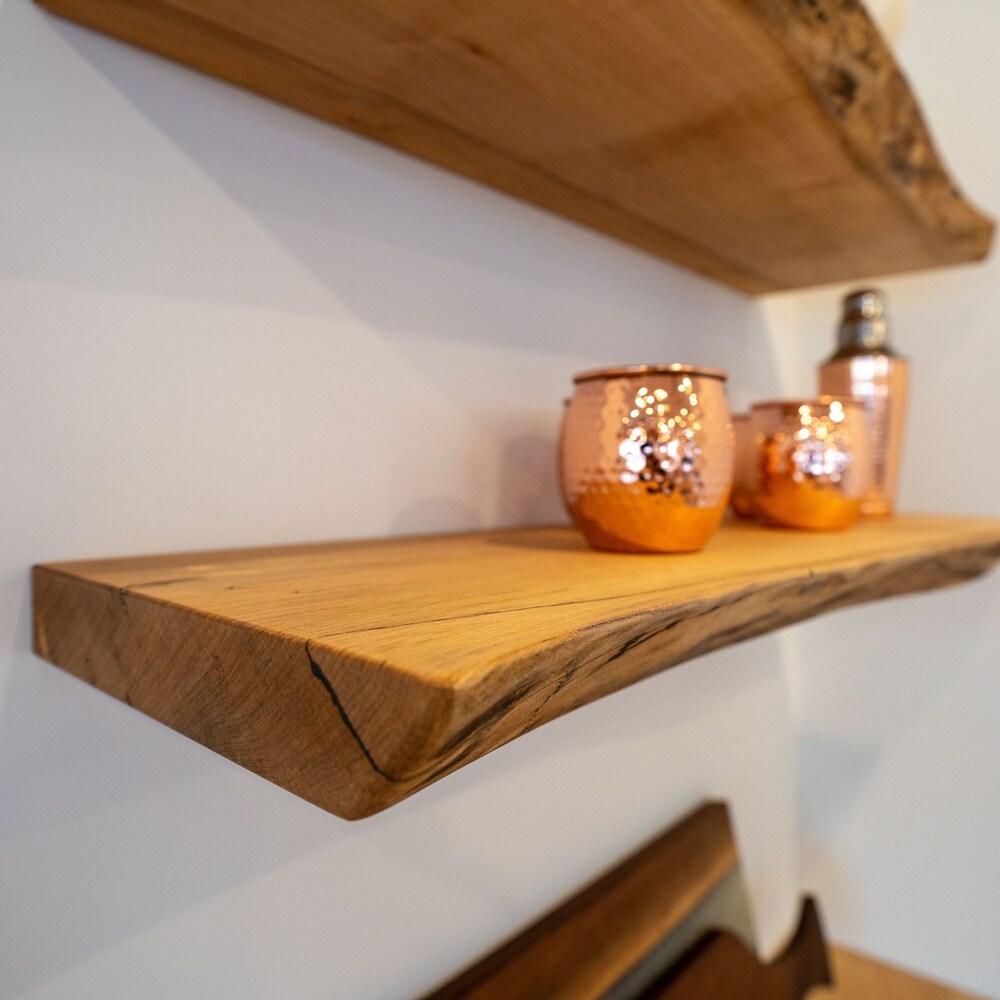 Rustic Live Edge Floating Shelf | Pantry shelf | Bathroom & Kitchen Shelf | Book Shelf | Wood Shelf Shelf | Maple - Image 5
