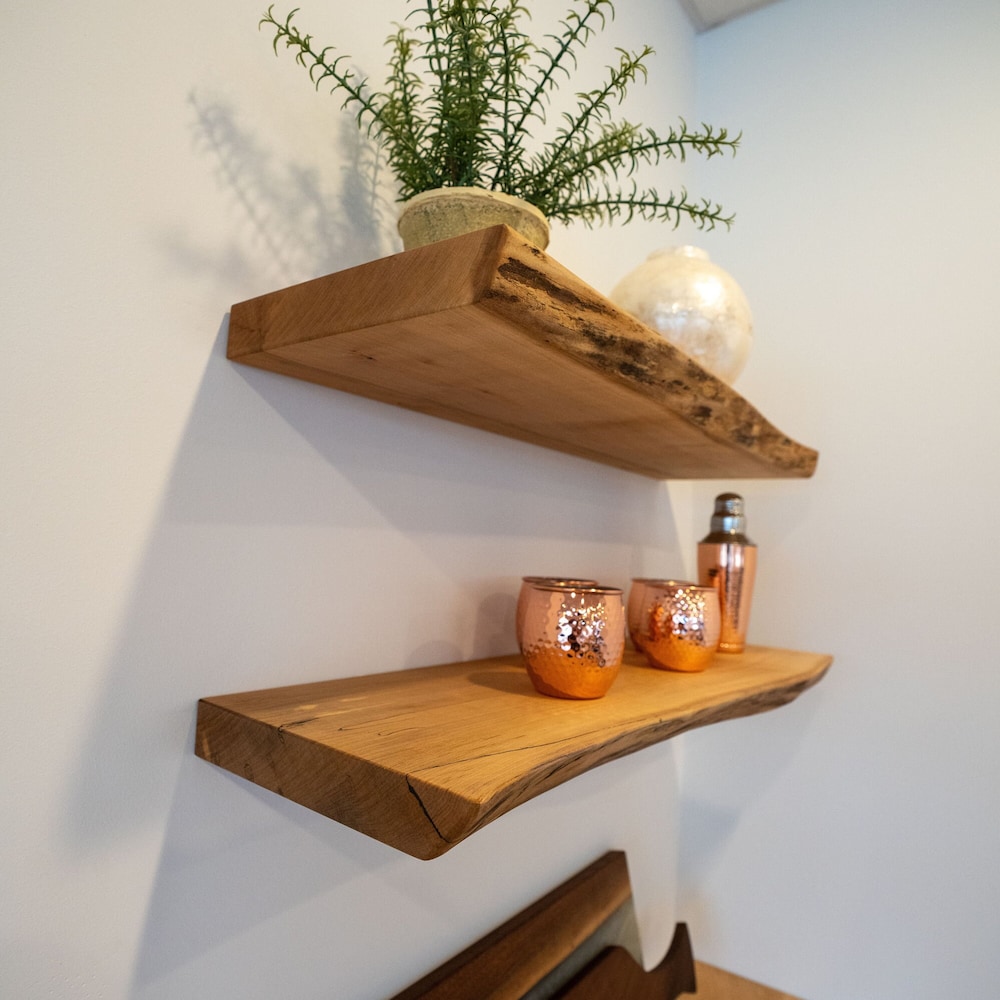 Rustic Live Edge Floating Shelf | Pantry shelf | Bathroom & Kitchen Shelf | Book Shelf | Wood Shelf Shelf | Maple - Image 6