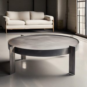 Drum Coffee Table, Metal Drum Table, Low Coffee Table, Metal Coffee Table, Industrial Furniture Coffee Table