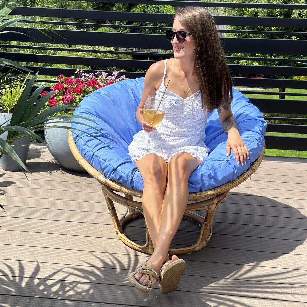 Waterproof papasan pillow cover | Water Resistant Pillowcase | Round cushion cover| Patio cushion cover | Rattan chair cushion cover |