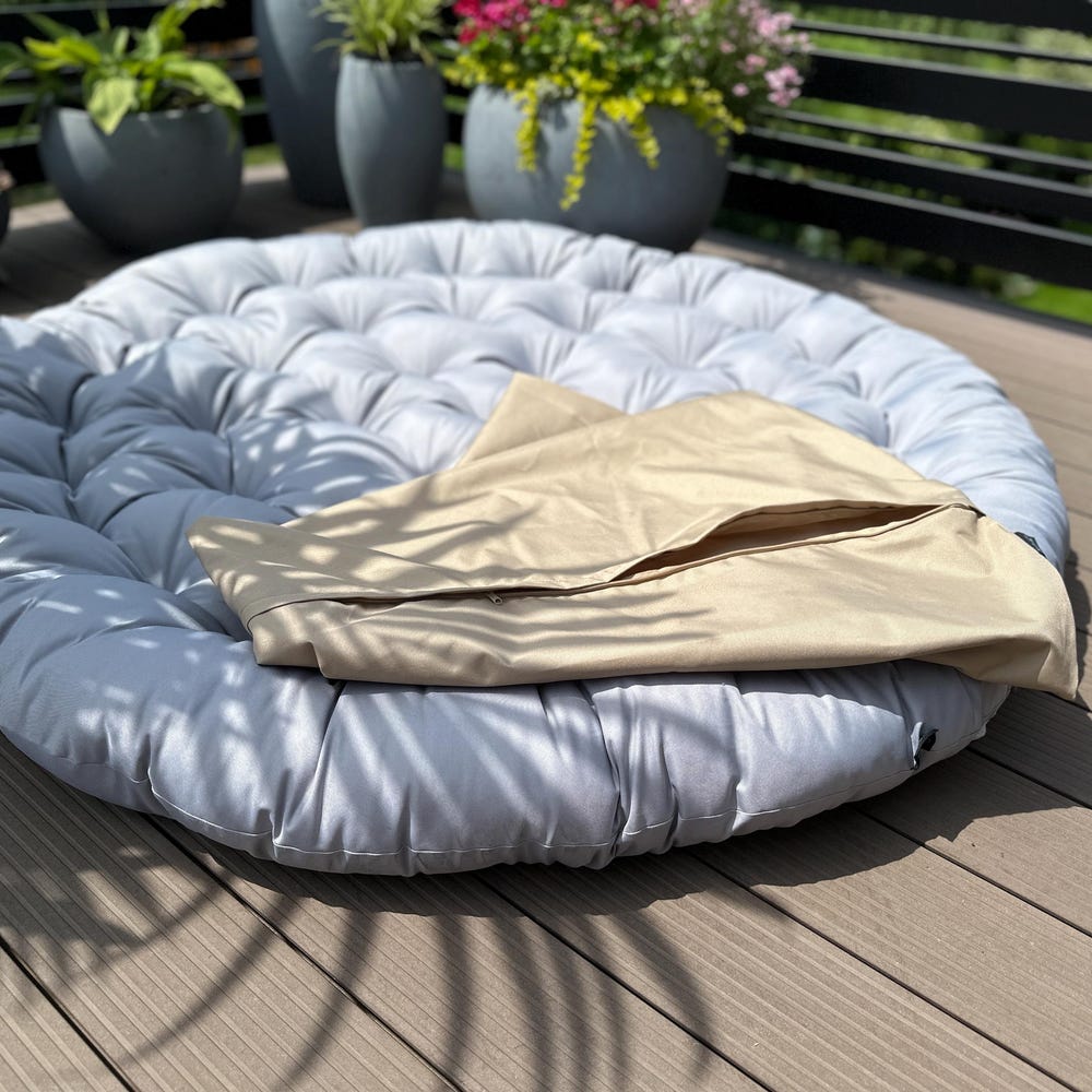 Waterproof papasan pillow cover | Water Resistant Pillowcase | Round cushion cover| Patio cushion cover | Rattan chair cushion cover | - Image 7