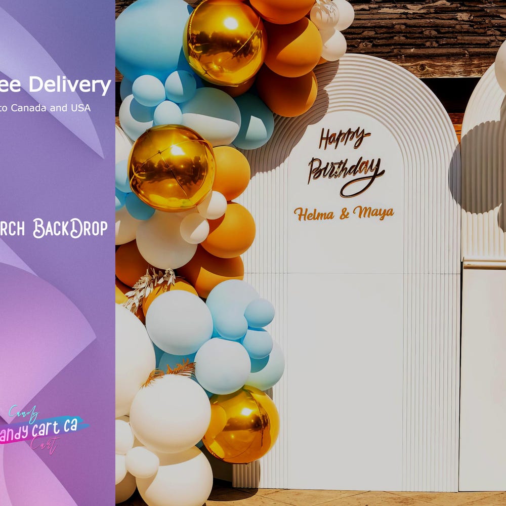 Grooved arch Ripple Backdrop for birthday and wedding parties - Image 3