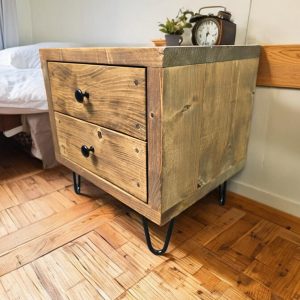 Night stands bed side table with drawers storage solution office cabinet hairpin legs rustic bedroom furniture office folders holder