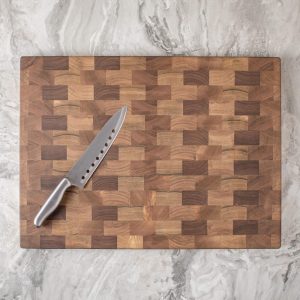 Walnut Cutting Board Double Sided, End Grain Butcher Block, Reversible Chopping Board, 1.50" and 2.00” Thickness, Mother's Day Gift