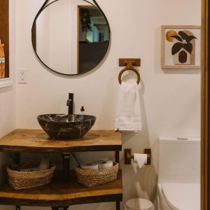 Handcrafted Live Edge Natural Bathroom Vanity - custom order