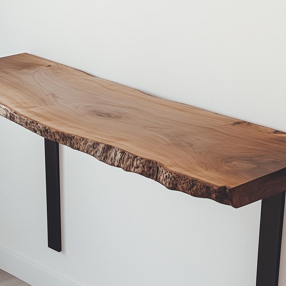 Walnut Wood Shelf, Live Edge Shelf, Wall Mount Wood Shelf, , Wooden Shelf, Wall Shelf, Rustic Book Shelf - Image 5