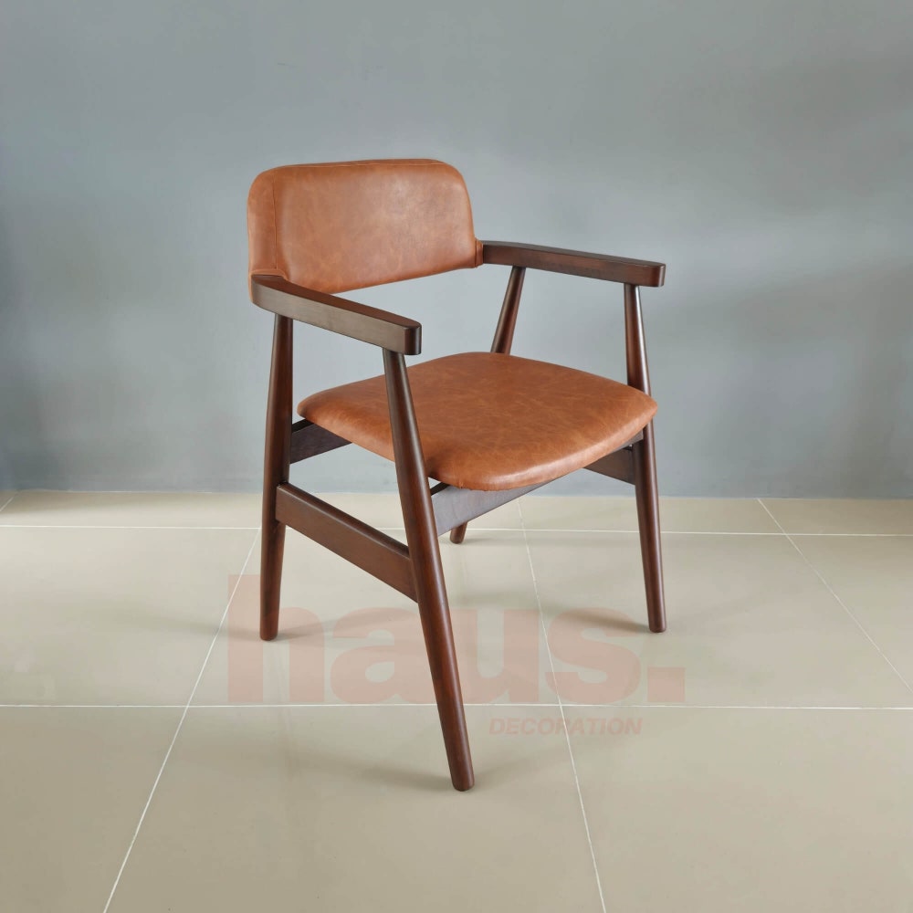 Solid Wooden Dining Chair, Leather Chair Cushion, Personalized Seating, Custom Chairs for Kitchen, Chairs for Living Room, Luxurious Chair