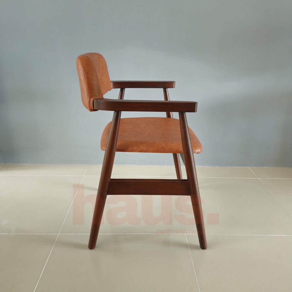 Solid Wooden Dining Chair, Leather Chair Cushion, Personalized Seating, Custom Chairs for Kitchen, Chairs for Living Room, Luxurious Chair - Image 3