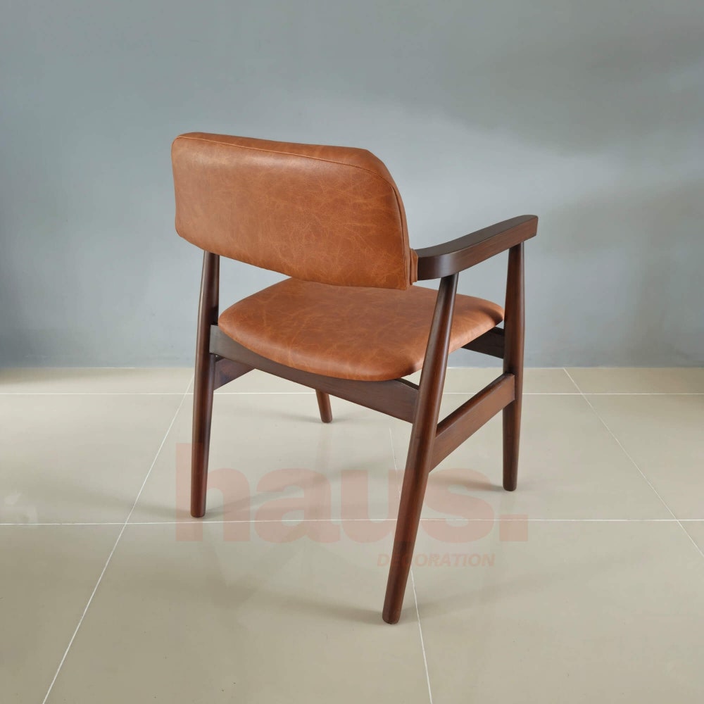 Solid Wooden Dining Chair, Leather Chair Cushion, Personalized Seating, Custom Chairs for Kitchen, Chairs for Living Room, Luxurious Chair - Image 5