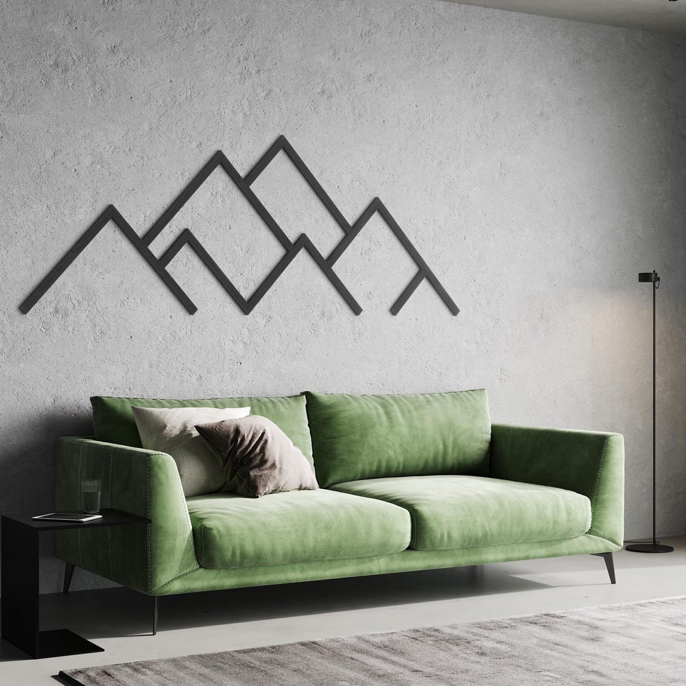 Mountains Wall Art | Modern Wood Wall Art | Minimalist Mountains Wall Art | Home Decor | Mountains line art | Extra Large Wall Art - Image 4