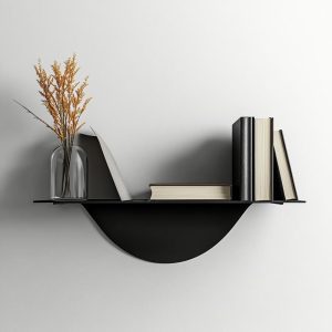 Metal Floating Shelf, Metal Modern Shelf, Black Bookshelf, Plant Shelf, Metal Plant Shelf, Modern Decor, Minimalist Shelf