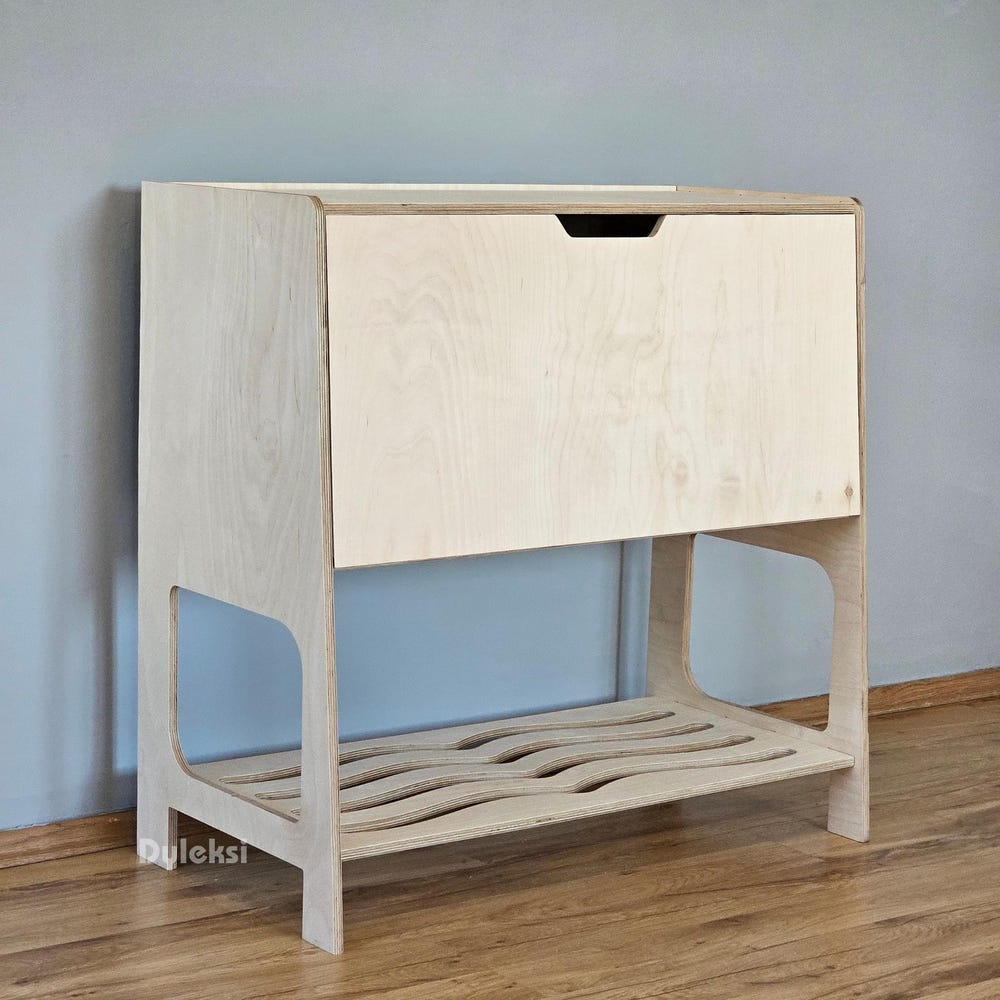 Wooden Shoe Cabinet with Extra Storage | Minimalist Entryway Shoe Shelf | Flip-Down Entryway Organizer | Modern Shoe Rack | Shoe Organizer - Image 9