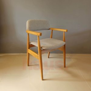 Handmade Wooden Chairs, Personalized Seating, Custom Dining Chair, Armrest Chair, Comfortable Chairs for Kitchen, Velvet Cushioned Chair