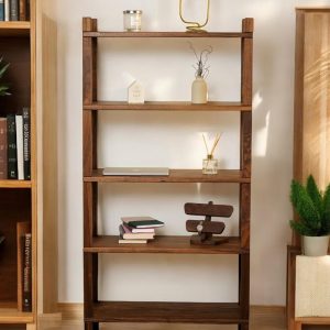 Walnut wood shelf, Bookshelf with Solid Wood, Bookcase, Open Shelving, Walnut Bookcase, Storage Solution, Entryway Storage Custom Furniture