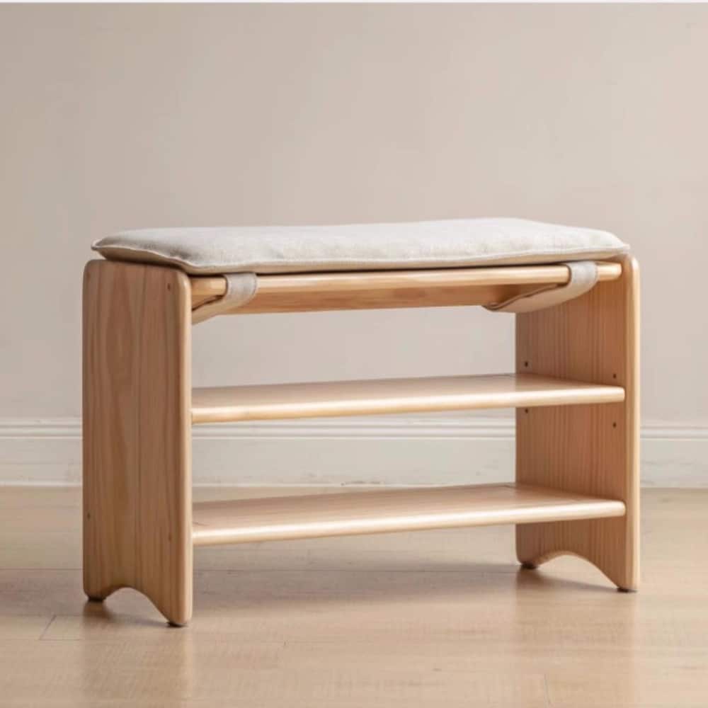 Wood Modern Entryway Bench,Bench Storage, Shoe Organizer Rack,wooden Open Shoe Shelf Organizer Hanger,Space solution hallway unit hall stand - Image 4