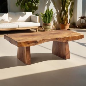 Walnut Live Edge Coffee Table, Rustic Live Edge Coffee Table, Center Wooden Coffee Table, Coffee Table